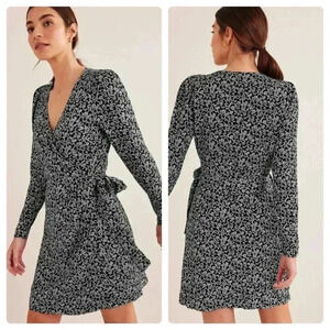 Boden Wrap Detail Mini Dress